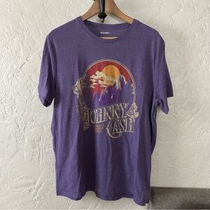 Old Navy Johnny Cash Graphic Purple Tee